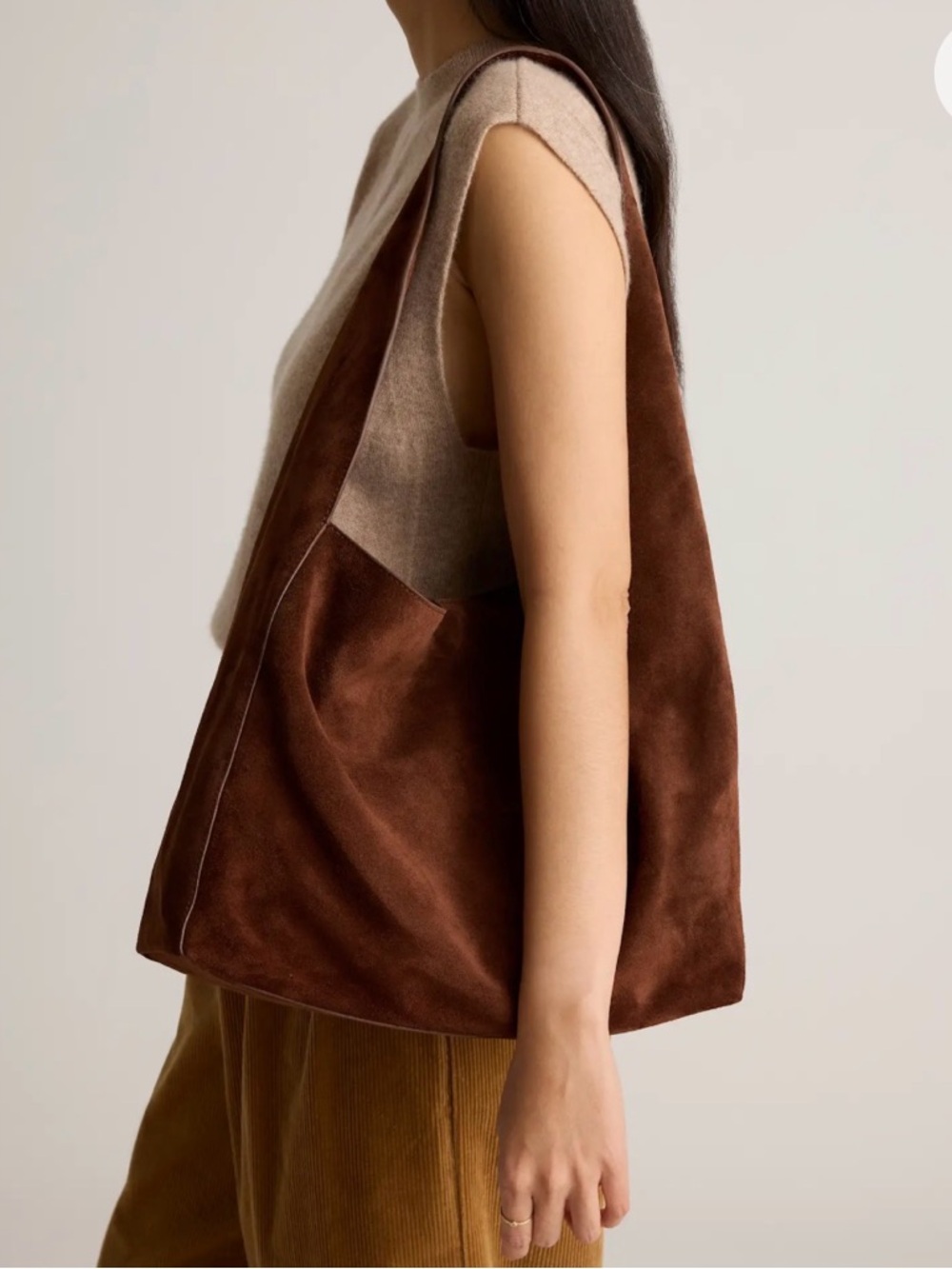 Quince Italian Suede Slouchy Shoulder Bag - Picture 5 of 5
